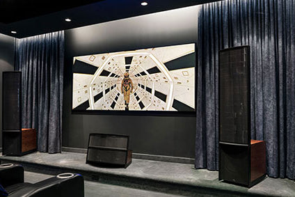 MartinLogan Renaissance ESL 15A set up in home theater