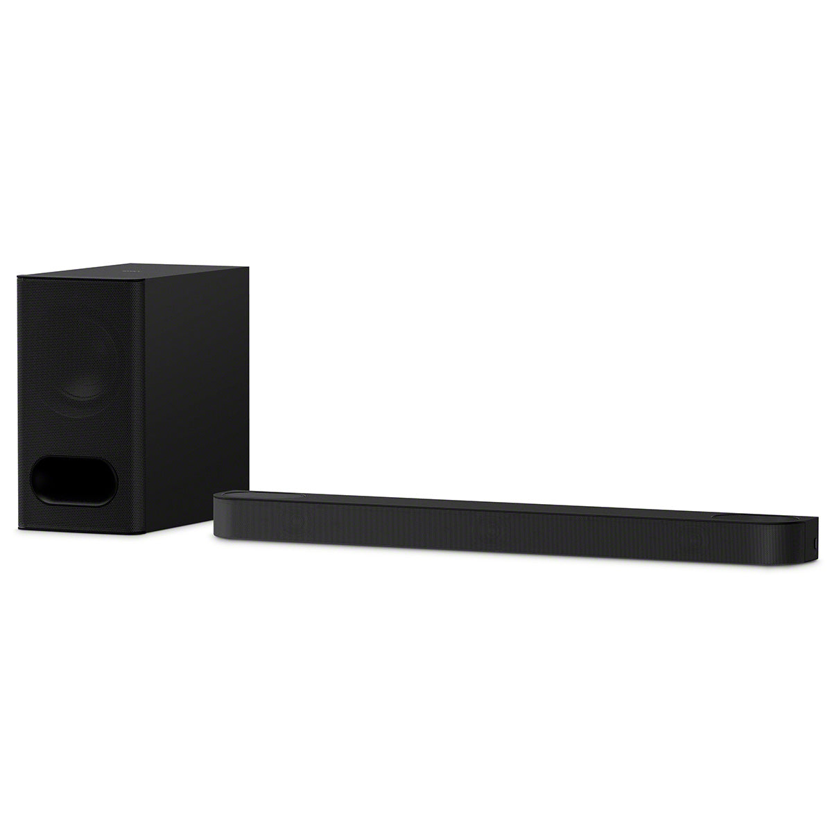 Sony HT-B600 BRAVIA Theater Bar 6 3.1.2ch Soundbar with Wireless Subwoofer - front view with subwoofer to left of bar