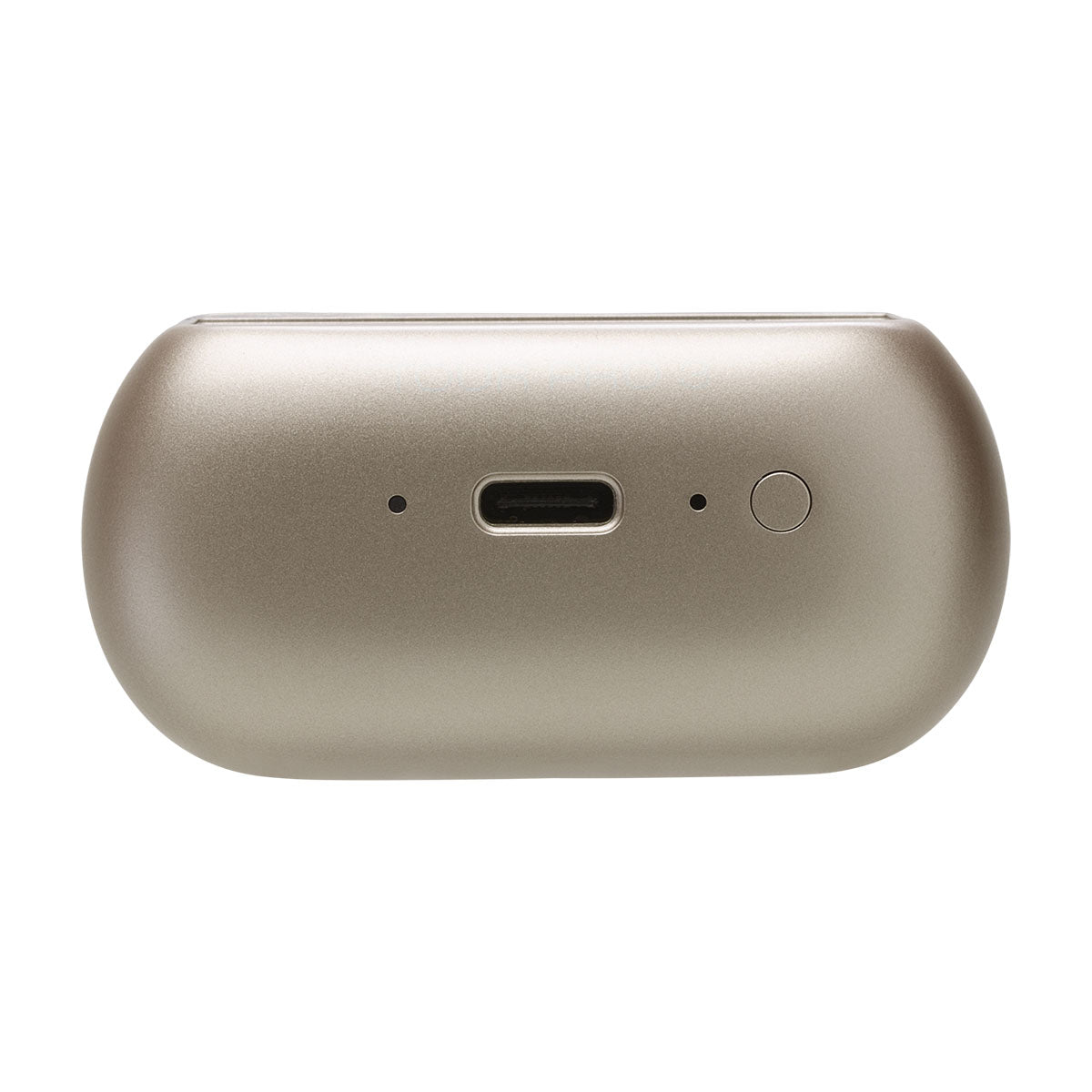 JBL Tour Pro 3 True Wireless Noise Cancelling Earbuds - latte case bottom view showing USB-C port