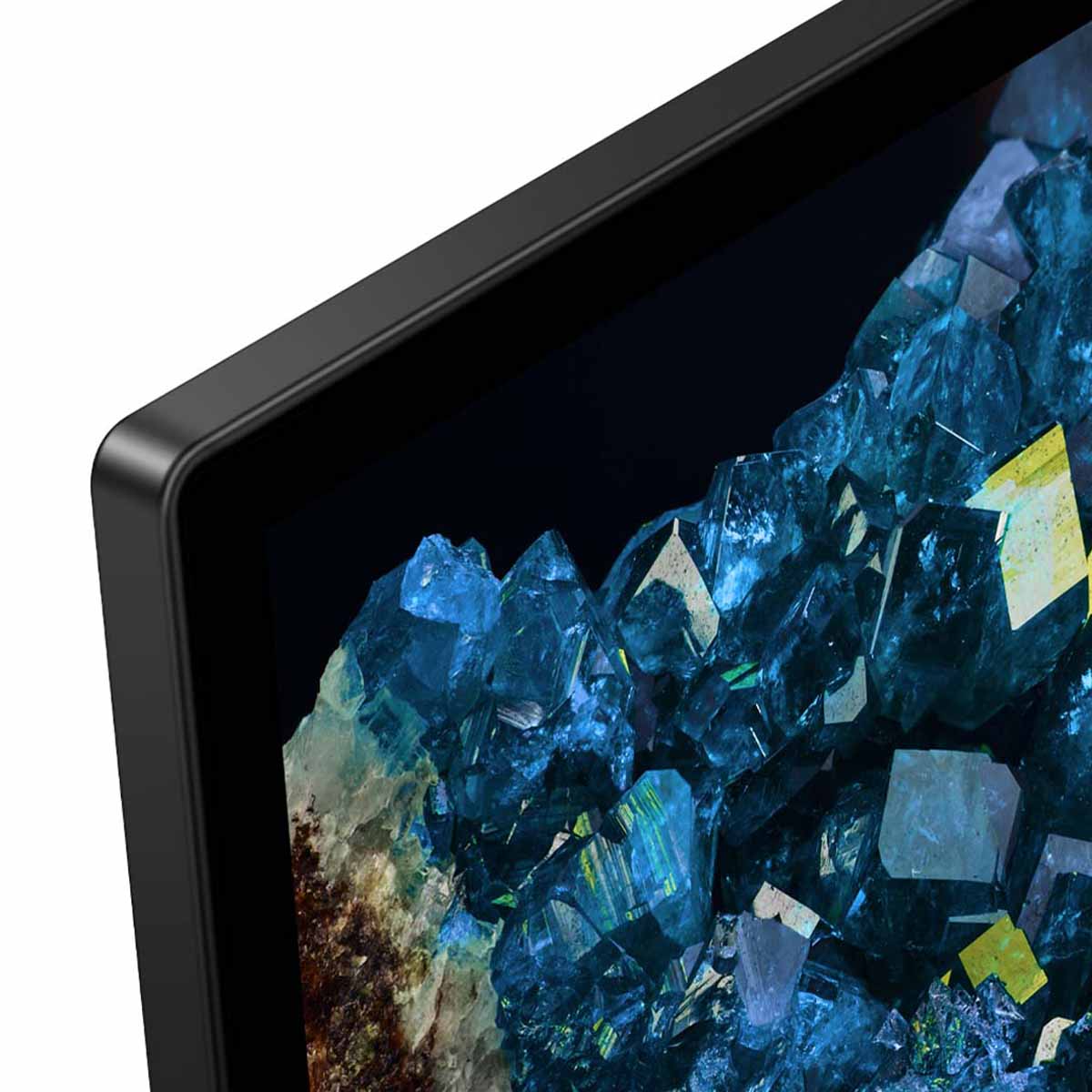 Sony BRAVIA XR A80L OLED 4K HDR Google TV (2023) close-up of corner