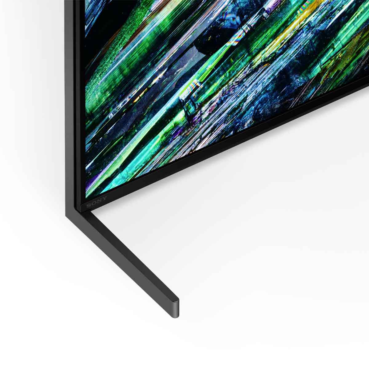 Sony BRAVIA XR A95L QD-OLED 4K HDR Google TV (2023) zoomed bottom left corner view
