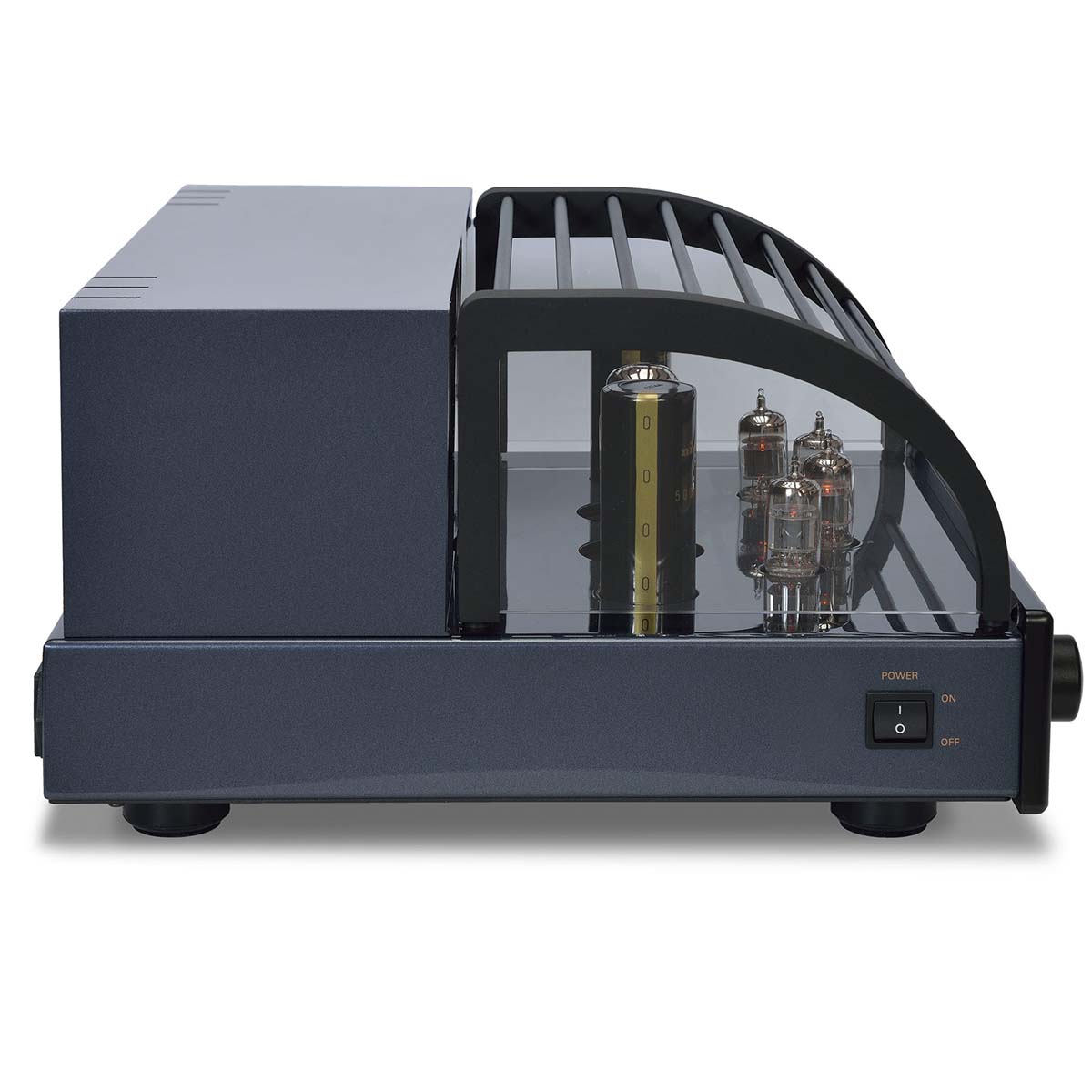 PrimaLuna Evo 200 Tube Preamplifier - Black - side view facing right without grille