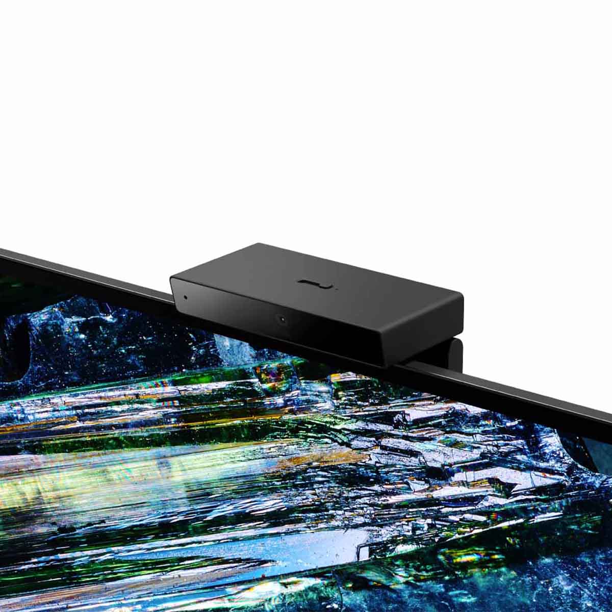Sony BRAVIA XR A95L QD-OLED 4K HDR Google TV (2023) zoomed top center camera view
