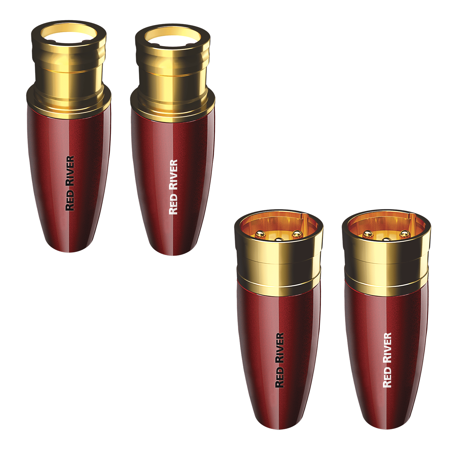 AudioQuest Red River XLR Field Termination Connectors - front view
