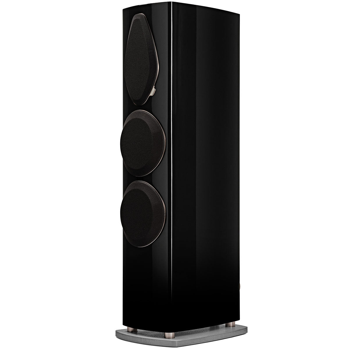 Sonus Faber Sonetto VIII G2 Floorstanding Loudspeaker - Black - single speaker with grille three-quarter view