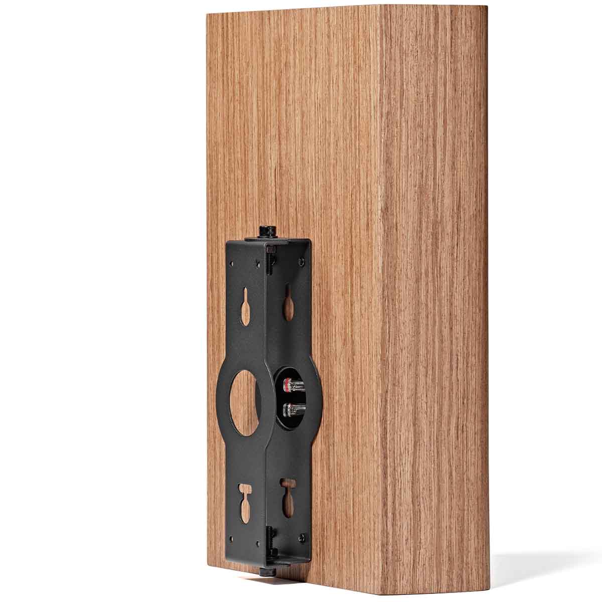 Sonus Faber Sonetto On Wall G2 Speaker - Walnut - single speaker back bracket three-quarter view