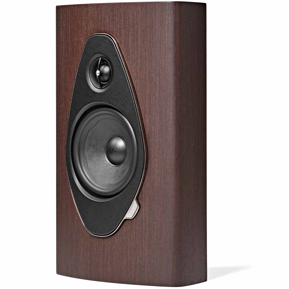 Sonus Faber Sonetto On Wall G2 Speaker - Wenge - single speaker three-quarter view
