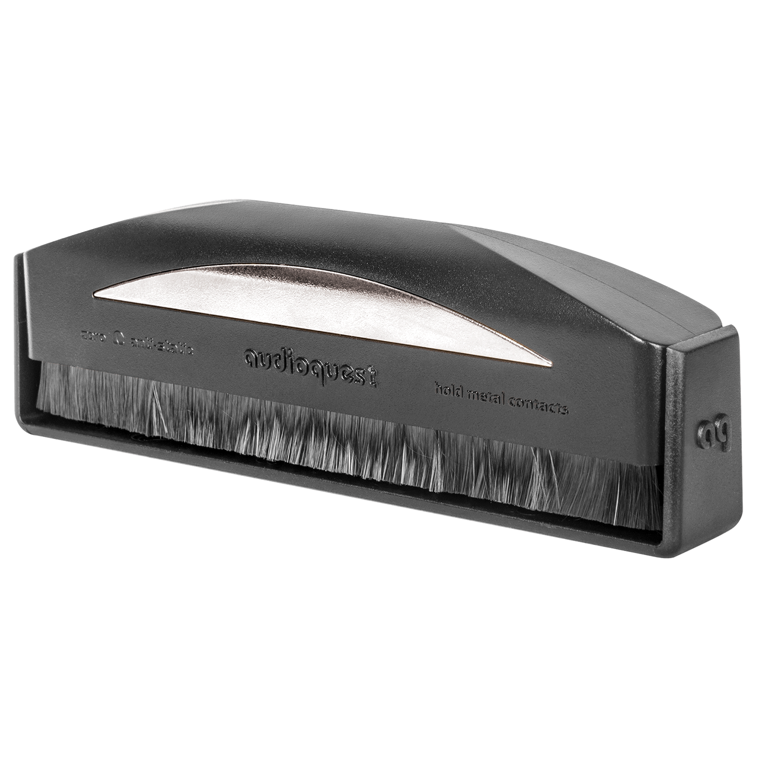 AudioQuest Silver Anti-Static Record Brush Removes Static, Dust, Debris from Vinyl Records - front view