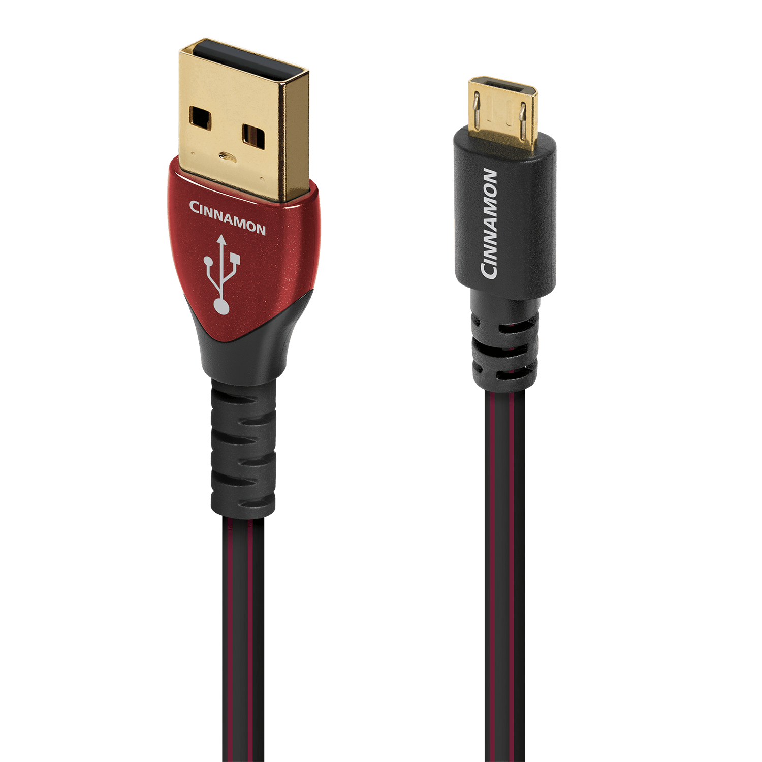 AudioQuest Cinnamon USB-A > Micro B 2.0 High-Definition Audio Cable - front view