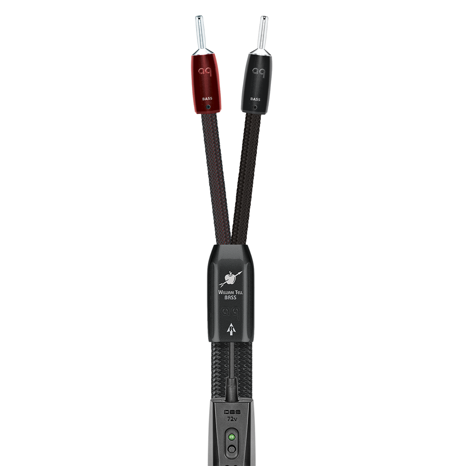 AudioQuest William Tell BASS Speaker Cable w/ ZERO-Tech and RF/ND-Tech for Midrange and Bass - front view