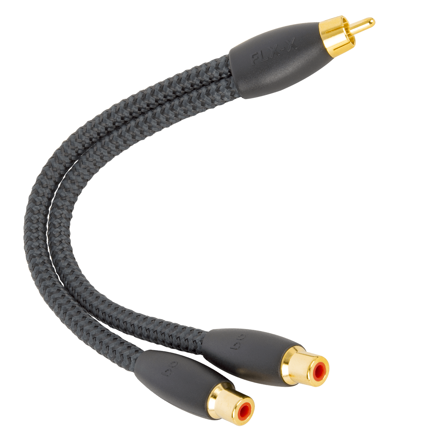 AudioQuest FLX-X M22F RCA Splitter - 1 x Male RCA > 2 x Female RCA - front view