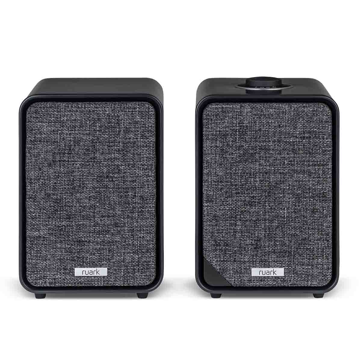 Ruark Audio MR1 Mk3 Desktop Speaker System - charcoal pair - front view