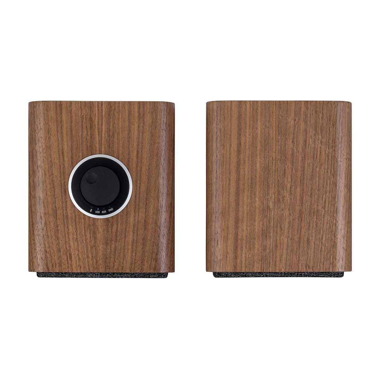 Ruark Audio MR1 Mk3 Desktop Speaker System - walnut pair - top view