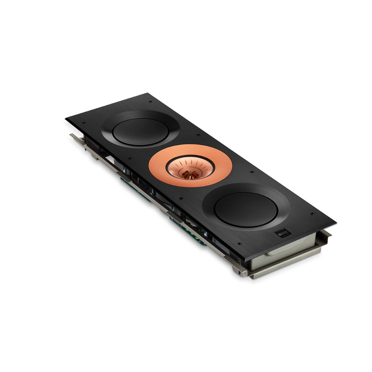 KEF Ci3160REF-THX Reference In-Wall THX Ultra2 Speaker - Copper Black - Each - left angled side view