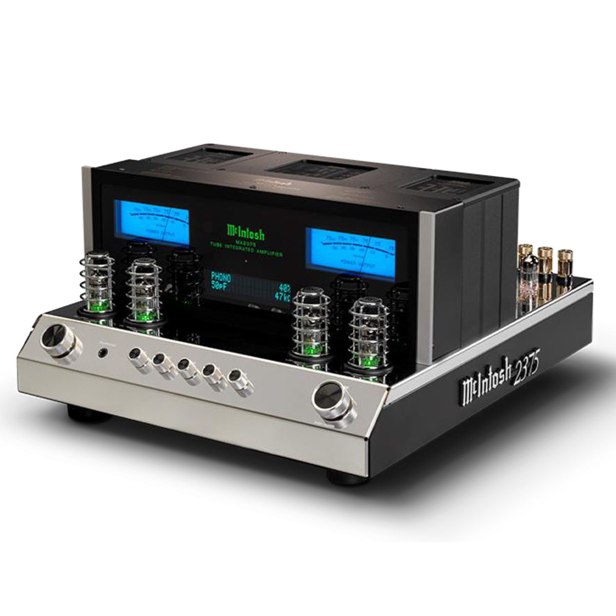 McIntosh MA2375 Vacuum Tube Integrated Amplifier angled front view