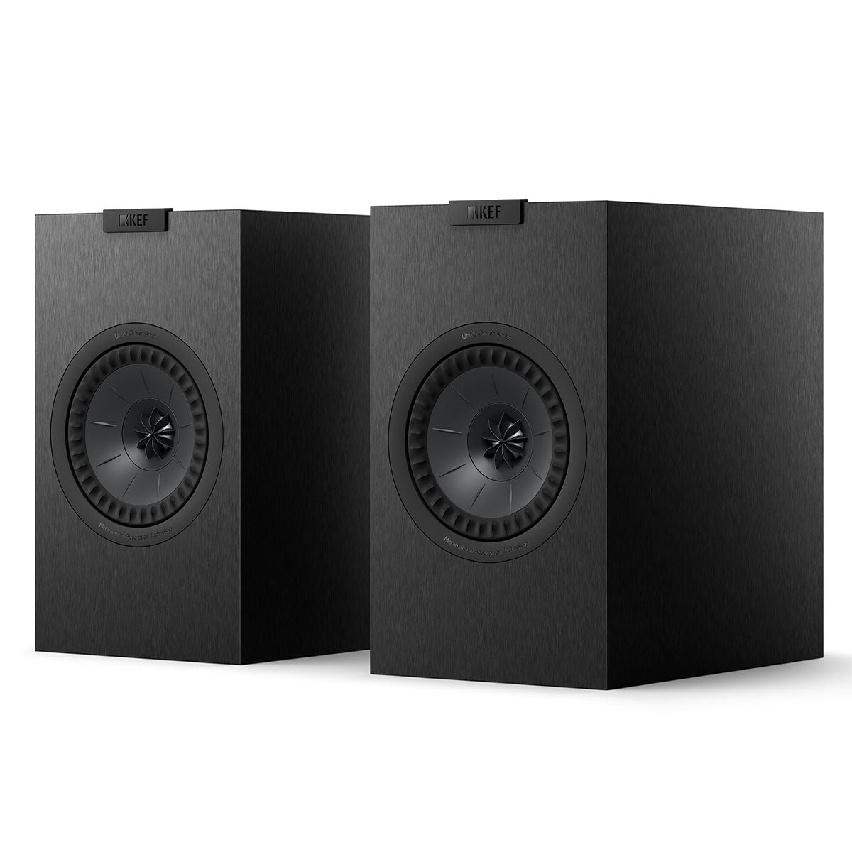 KEF Q1 Meta Bookshelf Speakers - Pair black front view