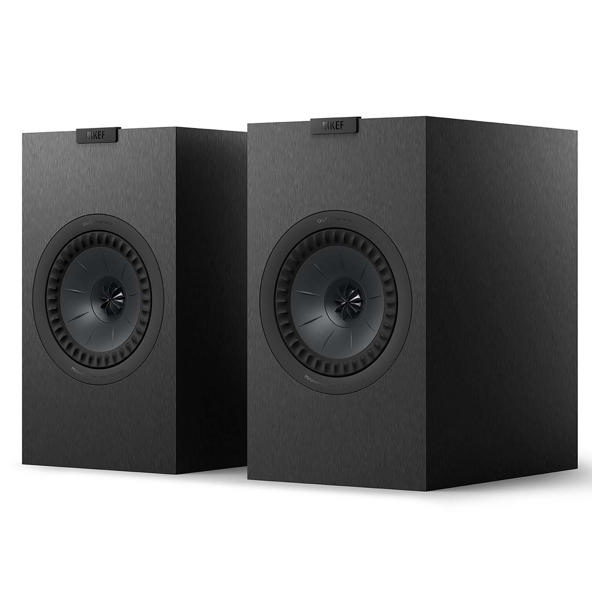 KEF Q3 Meta Bookshelf Speakers - Pair black front view