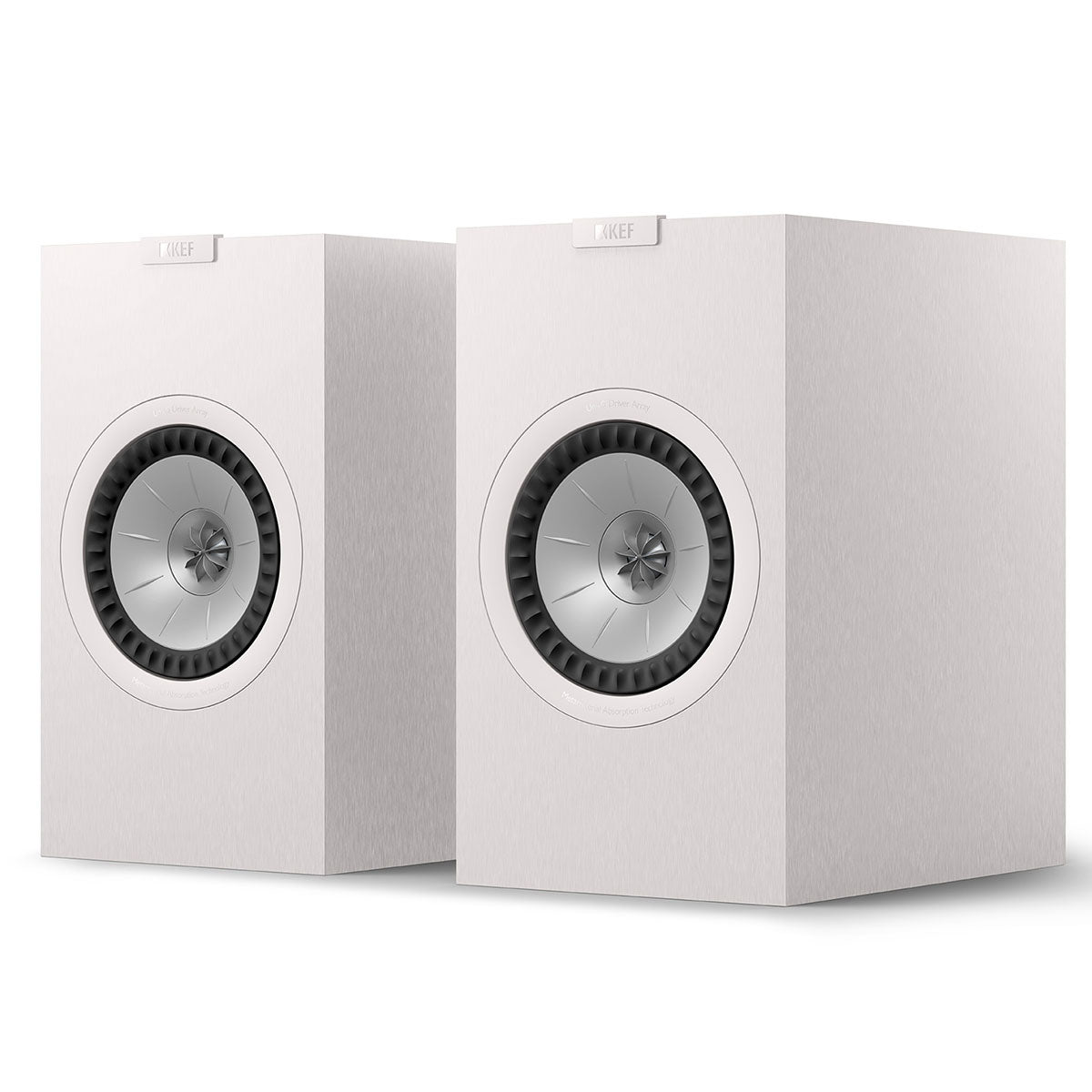 KEF Q3 Meta Bookshelf Speakers - Pair white front view
