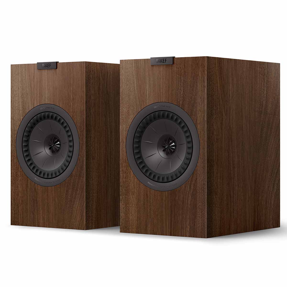 KEF Q3 Meta Bookshelf Speakers - Pair walnut front view