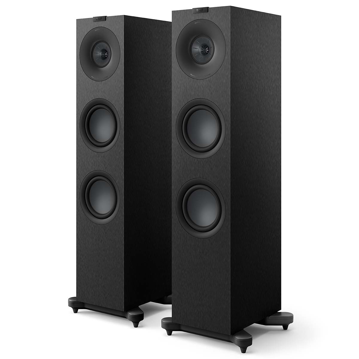 KEF Q7 Meta Floorstanding Loudspeakers - pair black front view