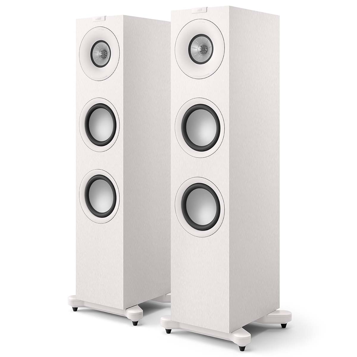 KEF Q7 Meta Floorstanding Loudspeakers - pair white front view