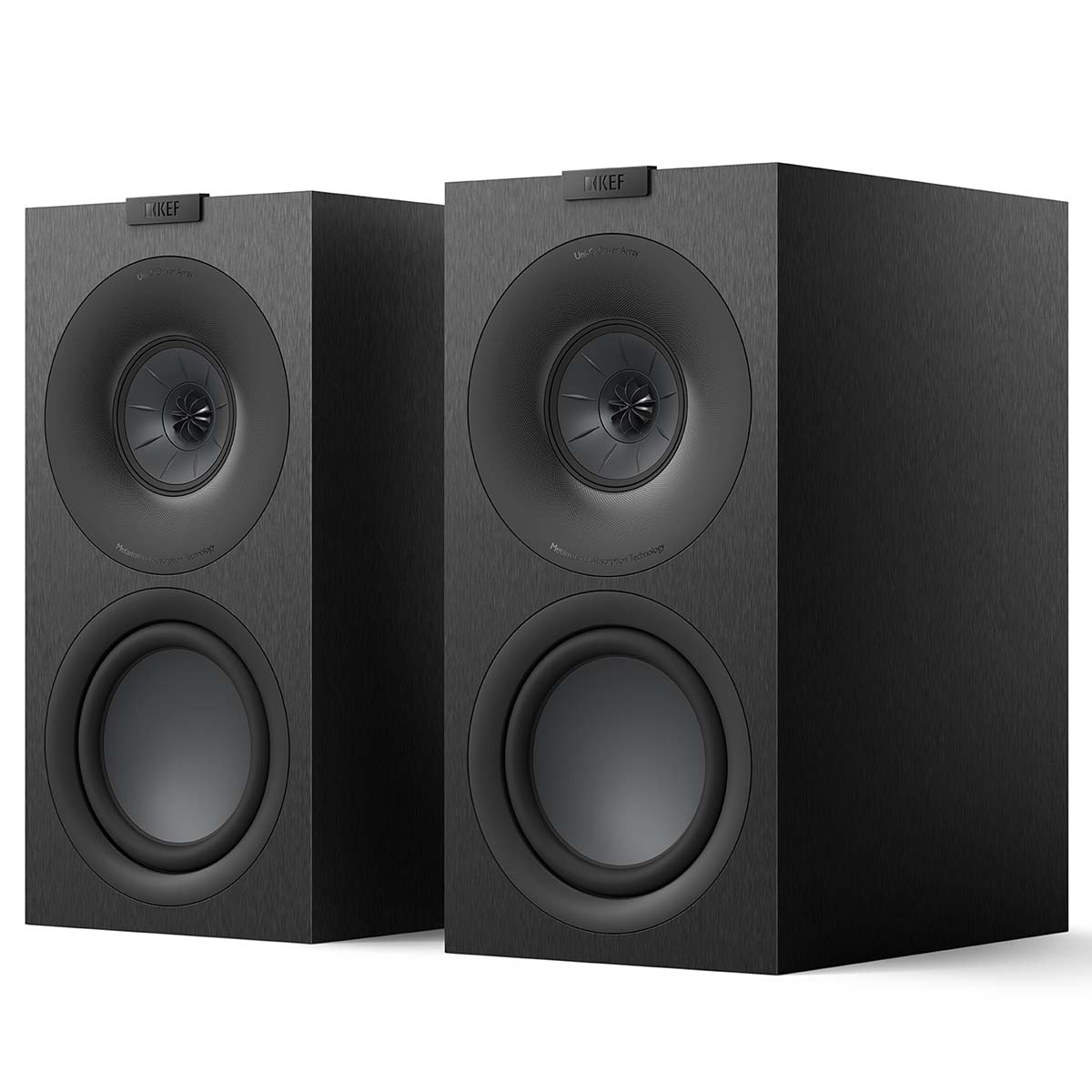 KEF Q Concerto Meta Bookshelf Speakers - Pair black front view