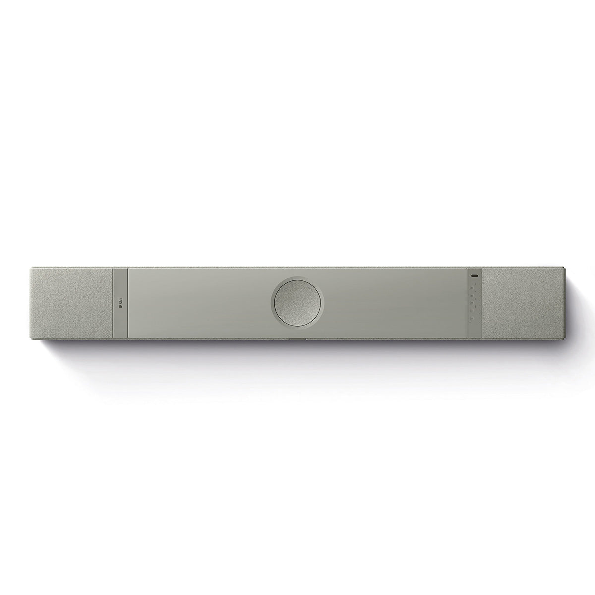 KEF XIO Soundbar - Silver Grey - top or wall-mount view