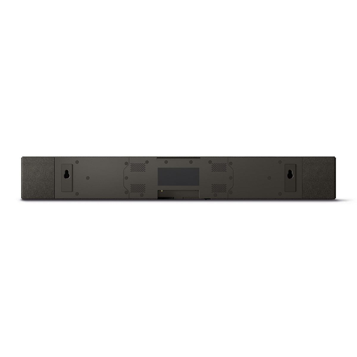 KEF XIO Soundbar - Slate Black - bottom or rear view showing wall mounts