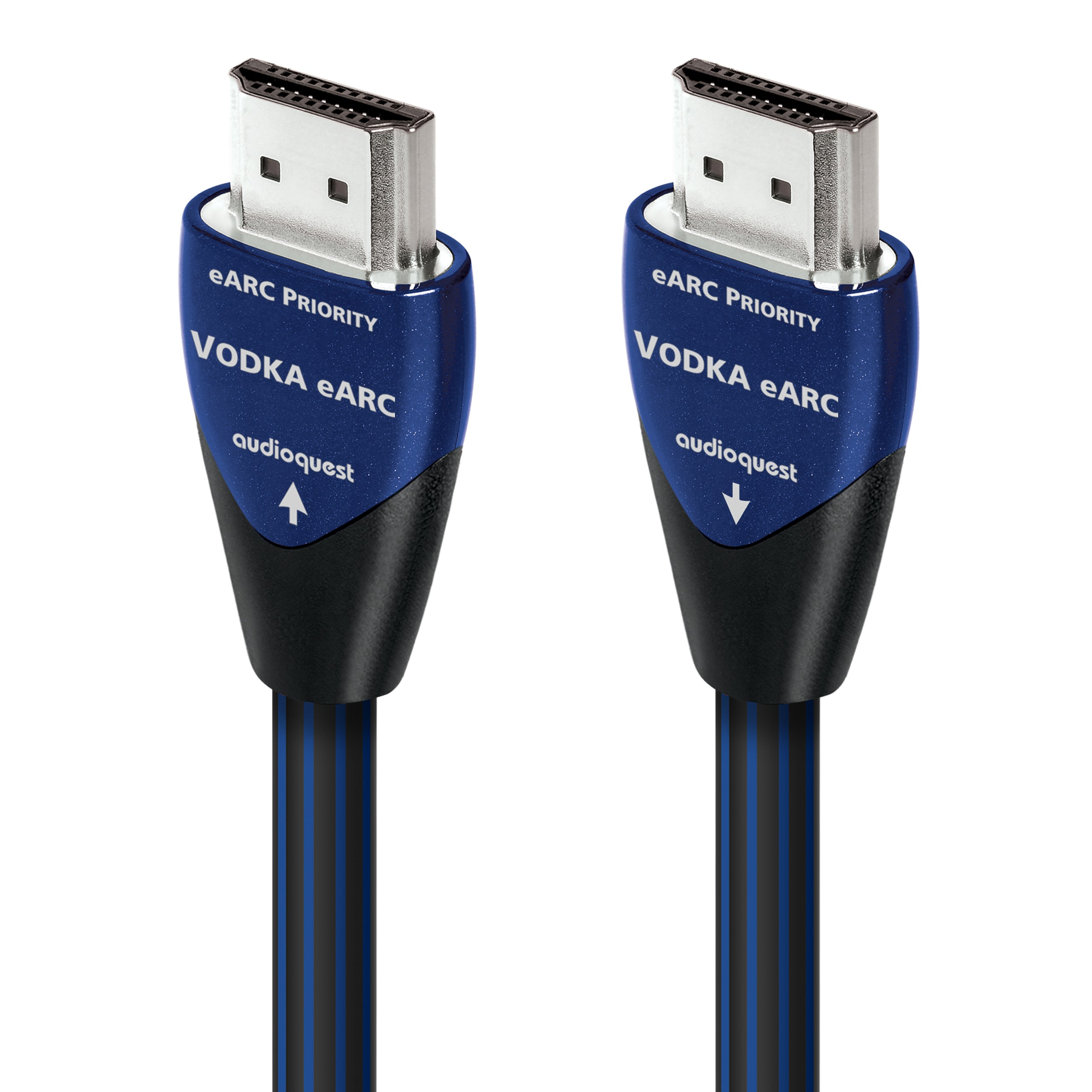 AudioQuest Vodka eARC Priority 2.1 HDMI Cable - 8K/10K Ultra HD, Gaming, High-Speed, 48Gbps, HDR, eARC Priority - front view