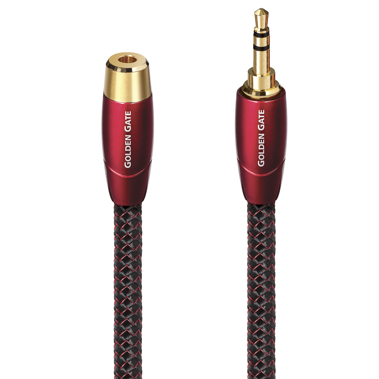 AudioQuest Golden Gate 3.5mm Mini M > F Audio Interconnect Cable - front view