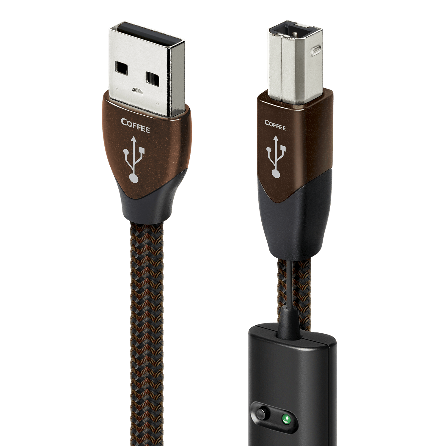 AudioQuest Coffee USB-A > B High-Definition Audio Cable - front view