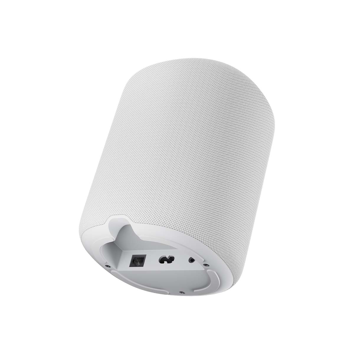 WiiM Sound Lite Smart Speaker - white - angled bottom view