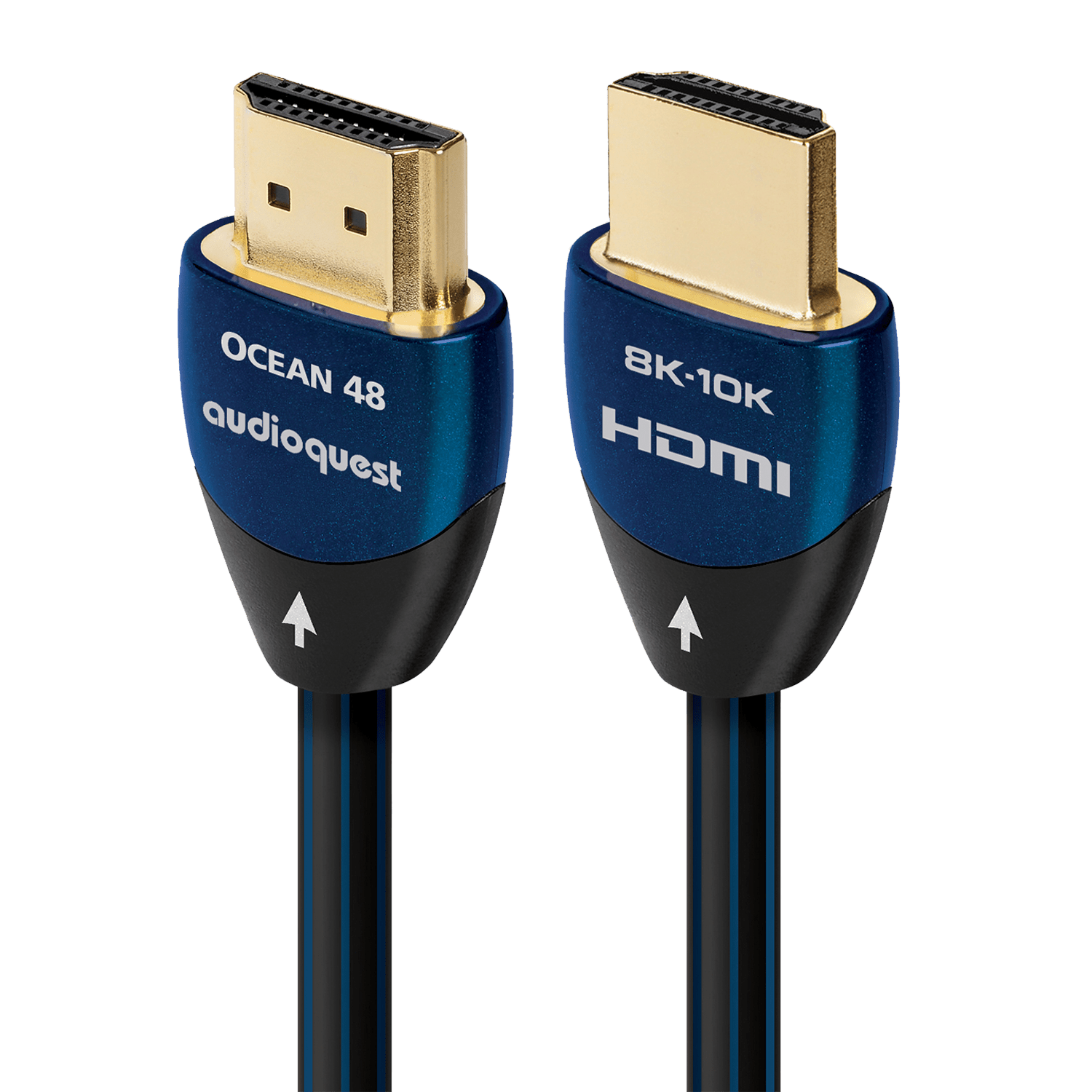 AudioQuest Ocean 48 2.1 HDMI Cable - 8K/10K Ultra HD, Gaming, High-Speed, In-Wall Rated, 48Gbps, HDR, eARC - front view