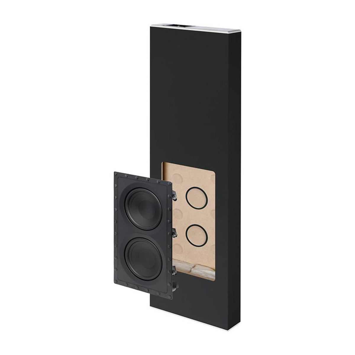Martin Logan Dynamo IW-O High Output Back Box - front view with subwoofer
