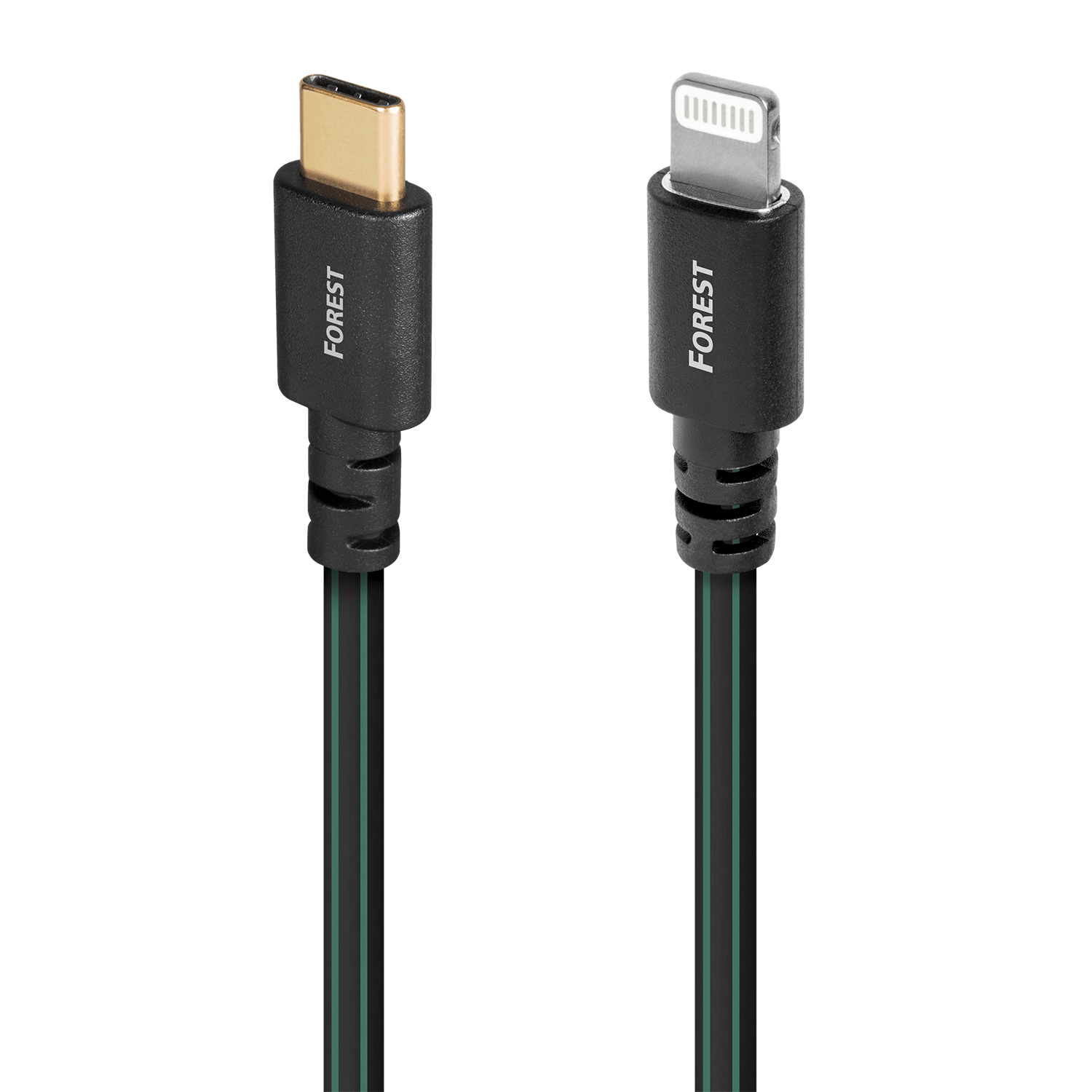 AudioQuest Forest USB-C > Lightning High-Definition Audio Cable - front view