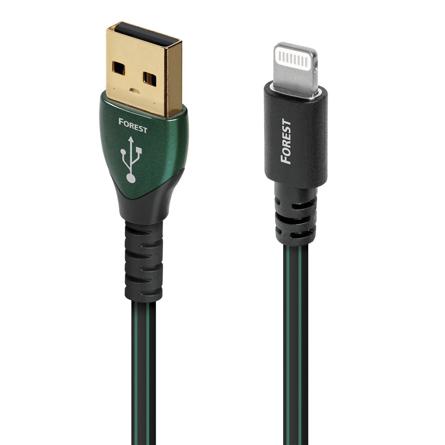 AudioQuest Forest USB-A > Lightning High-Definition Audio Cable - front view