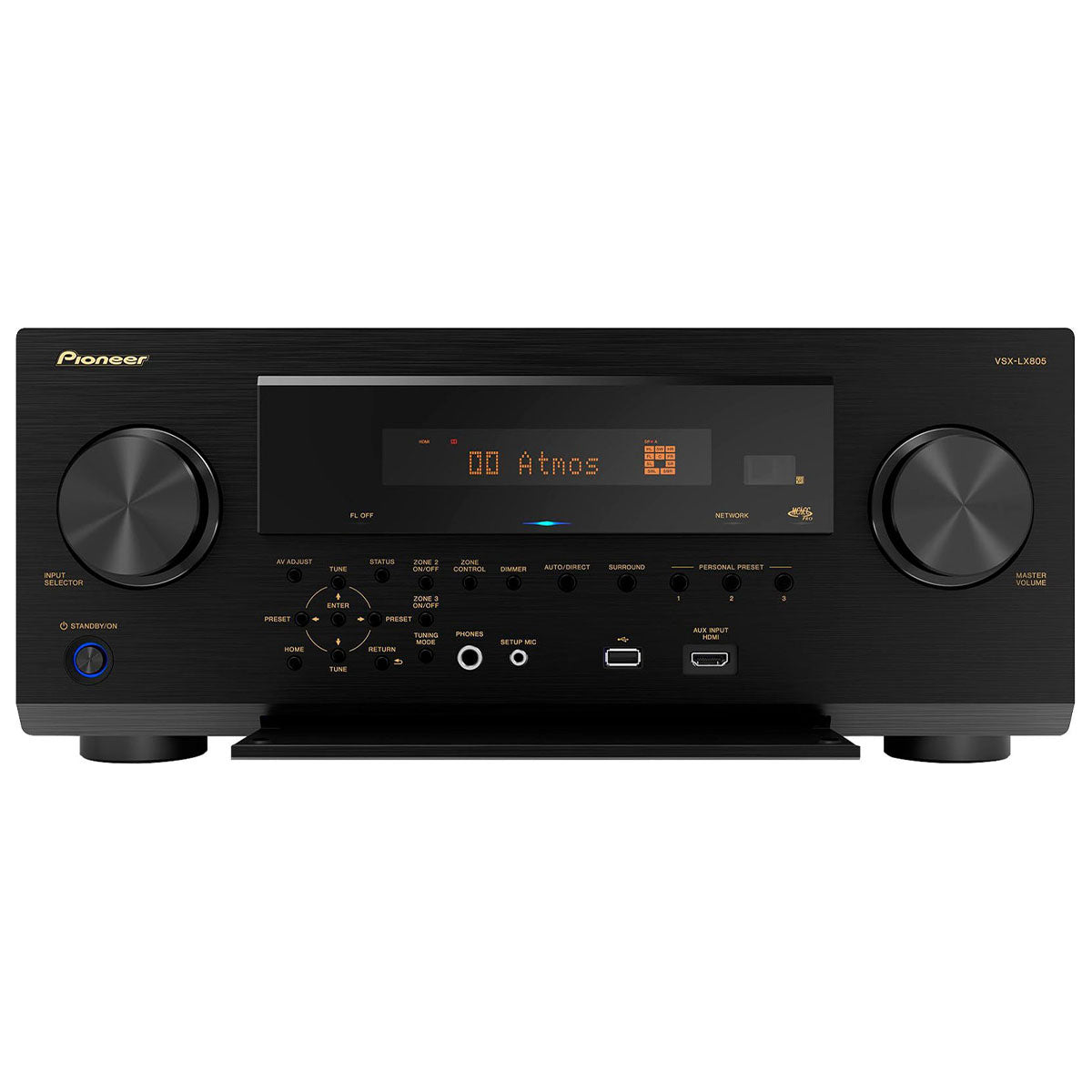 Pioneer VSX-LX805 - front view showing features