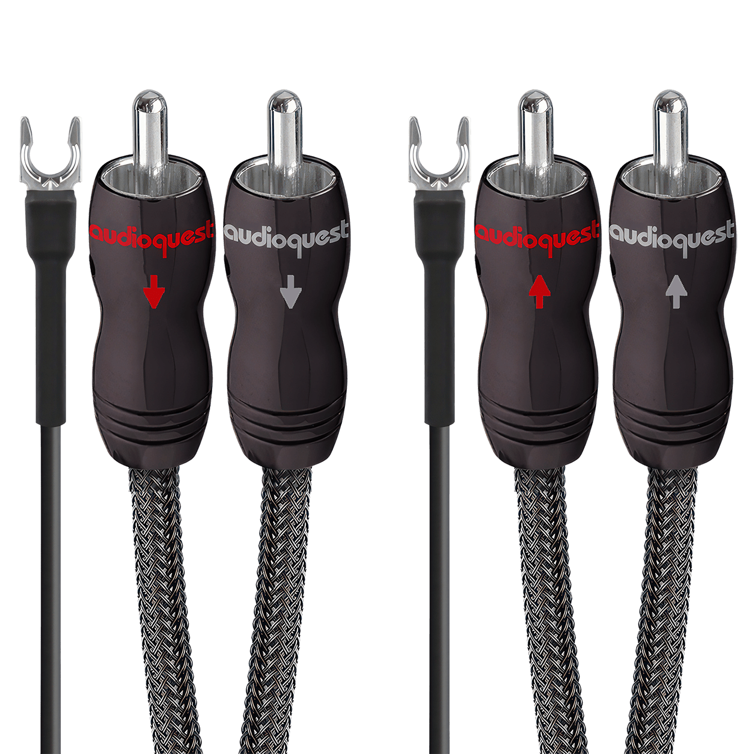 AudioQuest WEL Signature Turntable RCA > RCA Cable + Ground Wire - front view