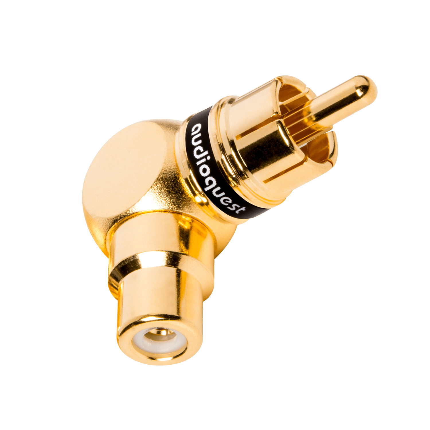 AudioQuest RCA 90˚ Adaptor - Female RCA > Right-Angle Male RCA - front view
