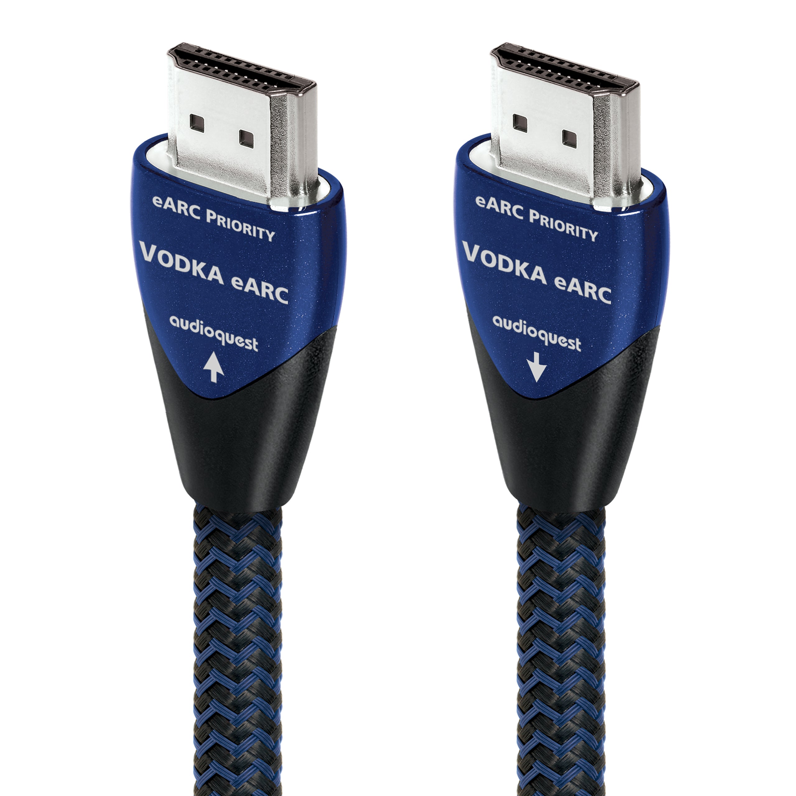AudioQuest Vodka eARC Priority 2.1 HDMI Cable - 8K/10K Ultra HD, Gaming, High-Speed, 48Gbps, HDR, eARC Priority - front view