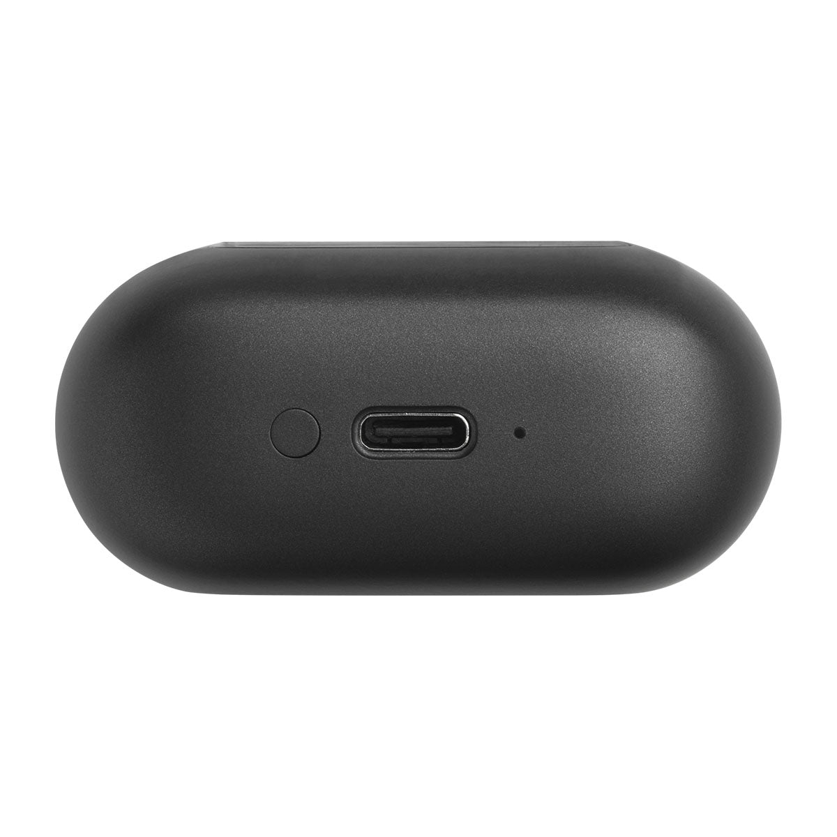 JBL Tour Pro 2 True Wireless Noise Cancelling Earbuds - black case bottom view showing charging port