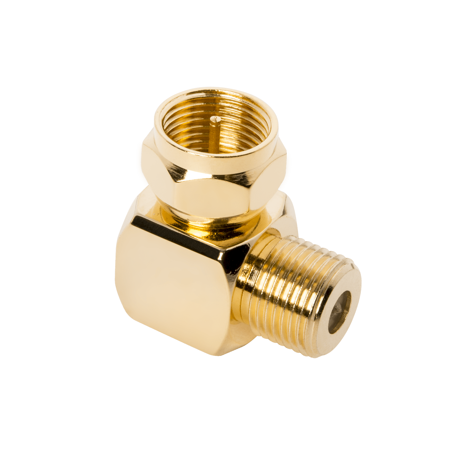 AudioQuest F-90˚ Right-Angle Adaptor Male to Female F-Type Connector - front view
