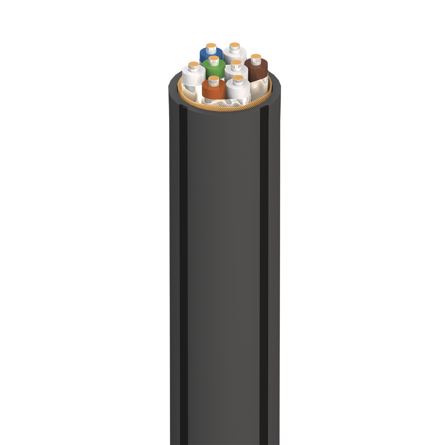 AudioQuest CAT 700 Carbon CL3/FT4 In-Wall Rated Bulk CAT7 RJ/E Ethernet Cable - front view