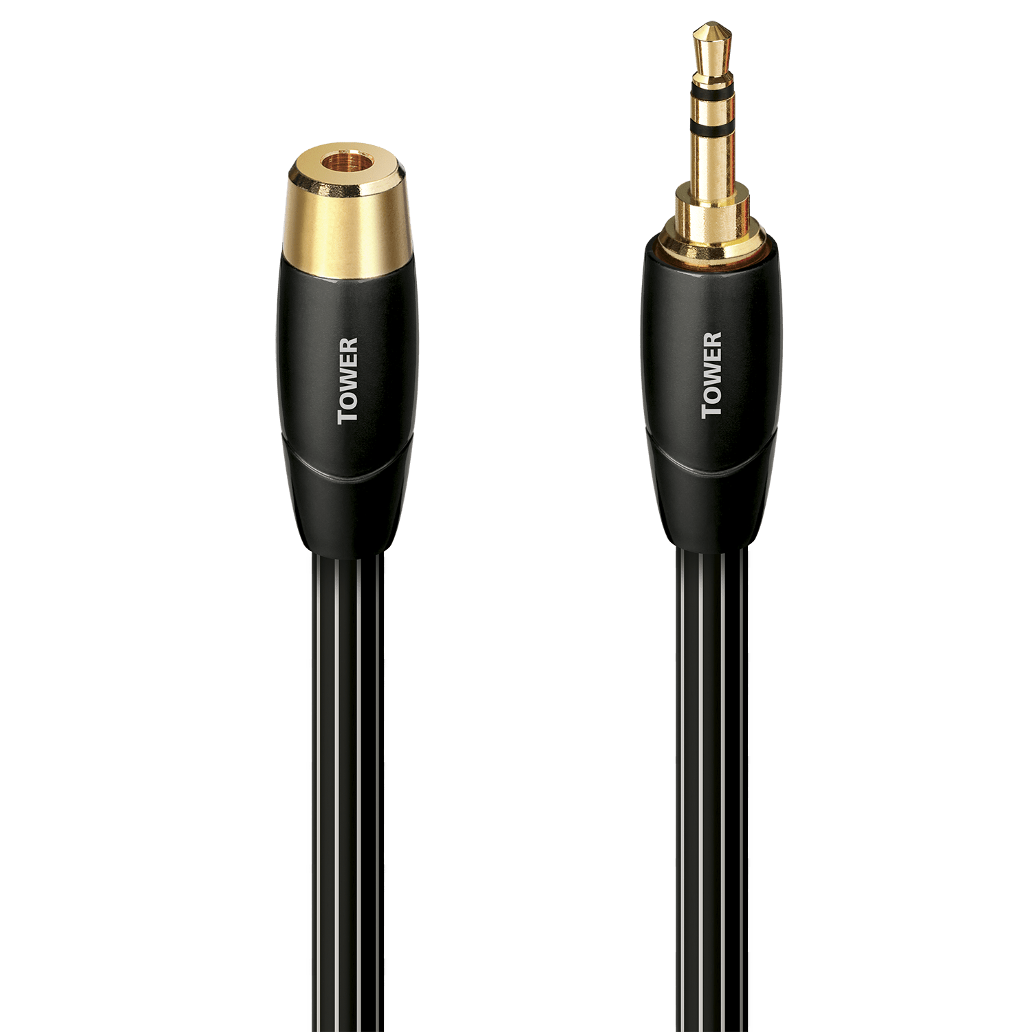 AudioQuest Tower 3.5mm Mini M > F Audio Interconnect Cable - front view