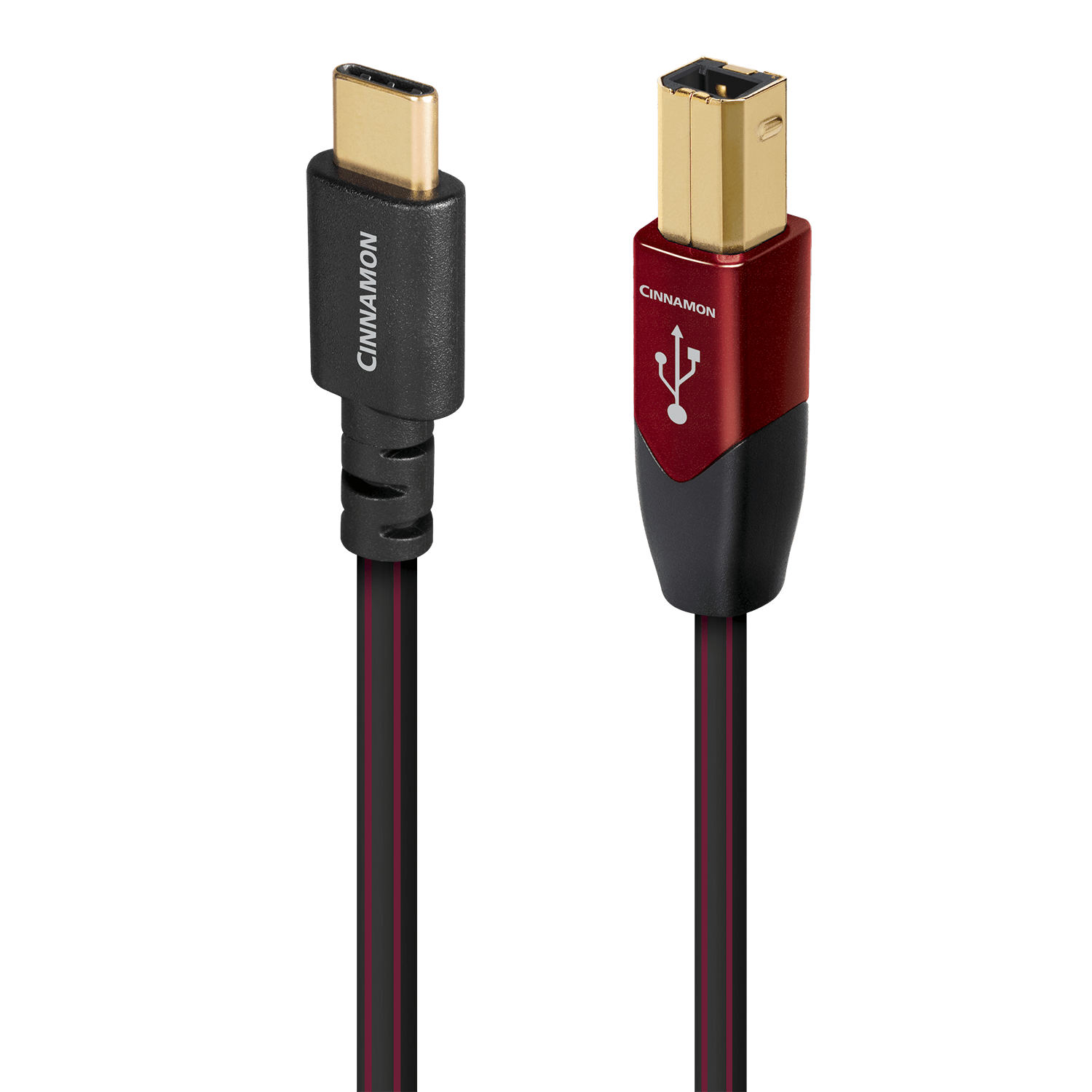 AudioQuest Cinnamon USB-C > B High-Definition Audio Cable - front view
