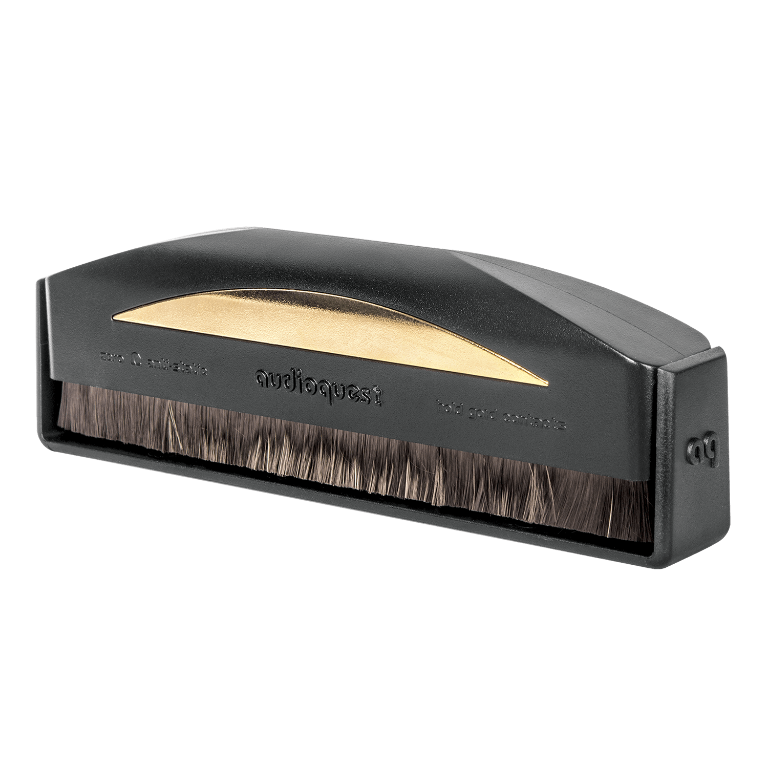 AudioQuest Gold Anti-Static Record Brush Removes Static, Dust, Debris from Vinyl Records - front view