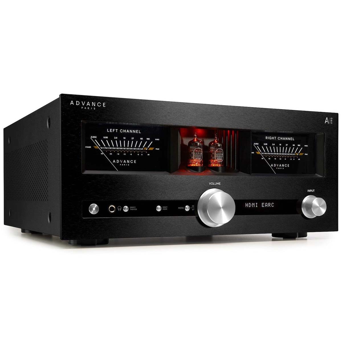Advance Paris NOVA A-i190 Integrated Amplifier - Black - front view angled right