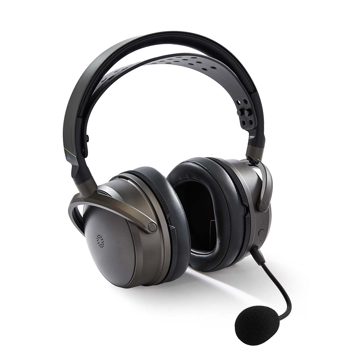 Audeze Maxwell 2 Wireless Gaming Headset for Xbox - front view angled right with microphone and filter