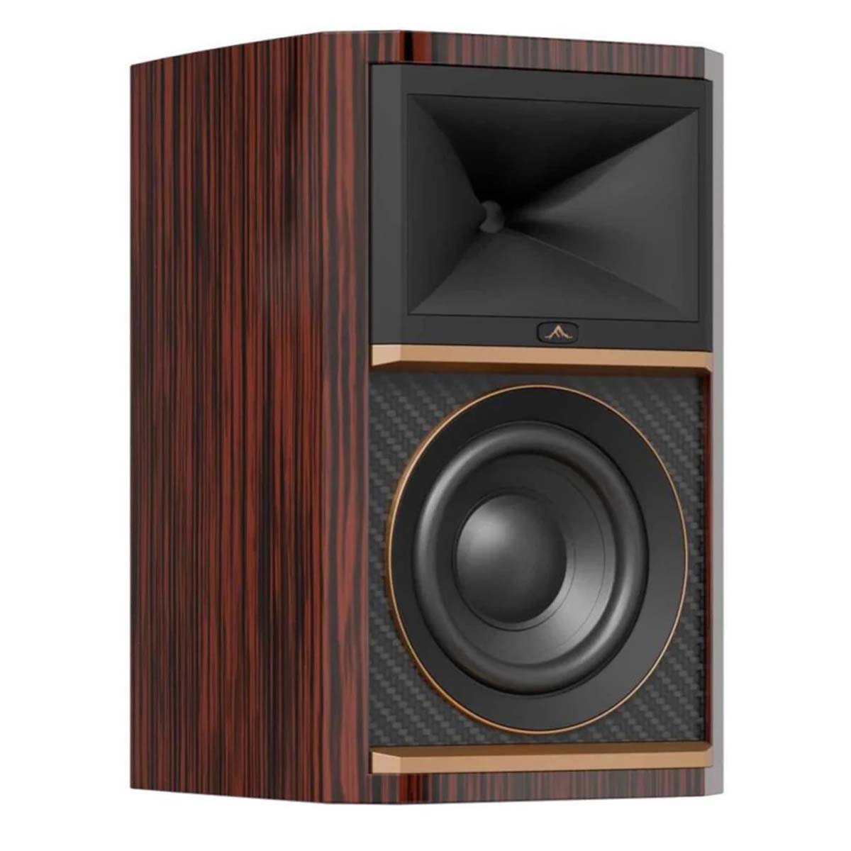 JBL Summit Ama Stand-Mount Loudspeakers - Ebony - single speaker without grille angled right