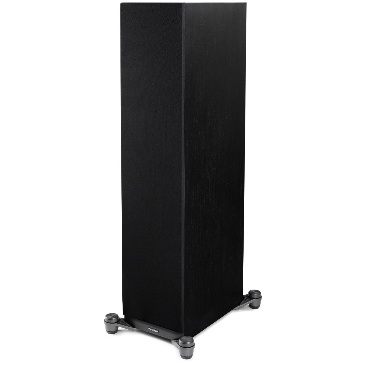Paradigm Premier 820F V2 Floorstanding Speaker - Each black walnut angled front view with grille